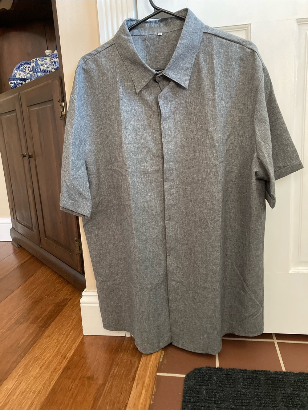 Untucked style man’s shirt